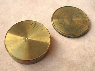 19th century brass cased pocket compass with  push fit lid